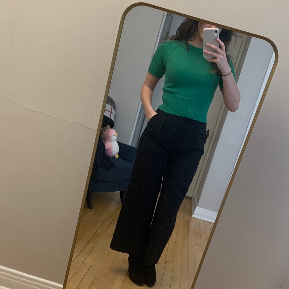 Judith & Charles Green Knit Top